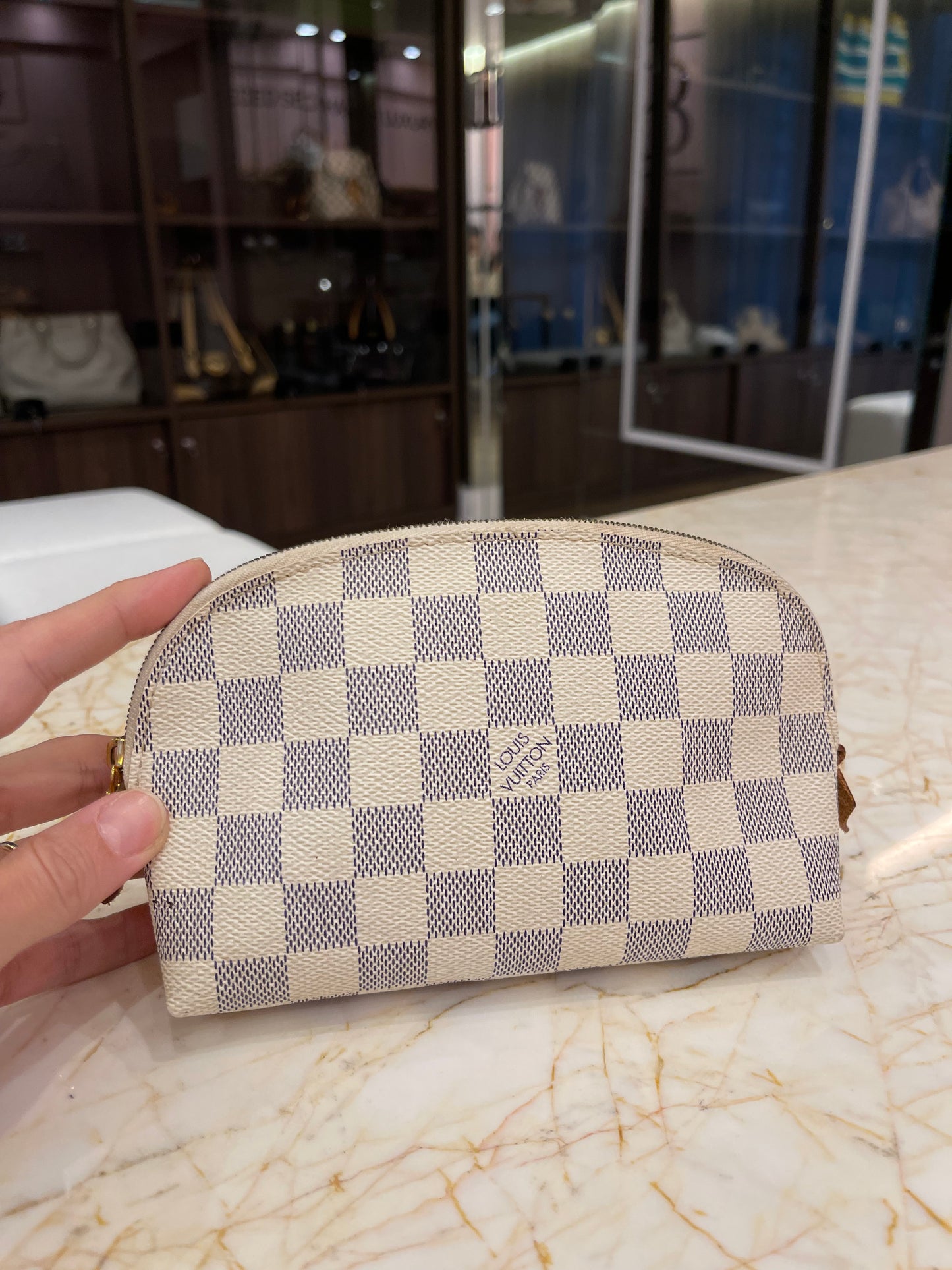 Necessaire Louis Vuitton Cosmetic Pouch Damier Azur