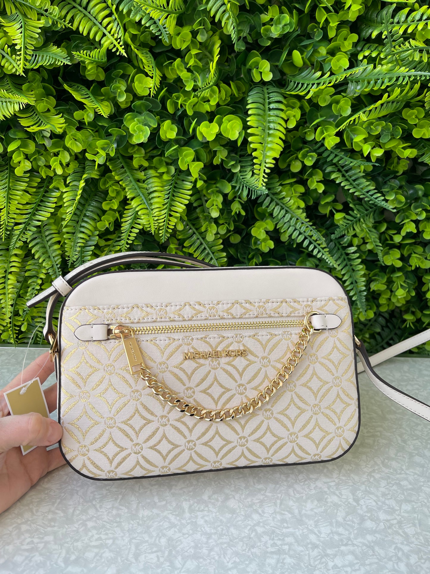 Michael Kors Jet Set Crossbody Chart Gold