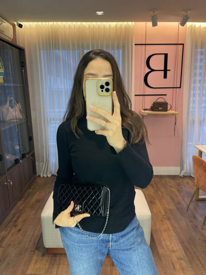 Chanel East West em Couro Verniz Preto