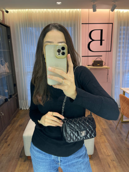 Chanel Classic Mini Flap Caviar Preto