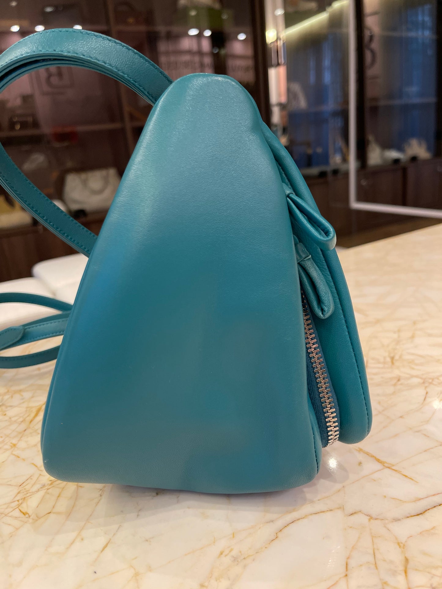 Prada Nappa Triangle Leather Verde