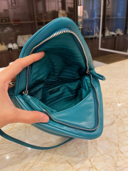 Prada Nappa Triangle Leather Verde