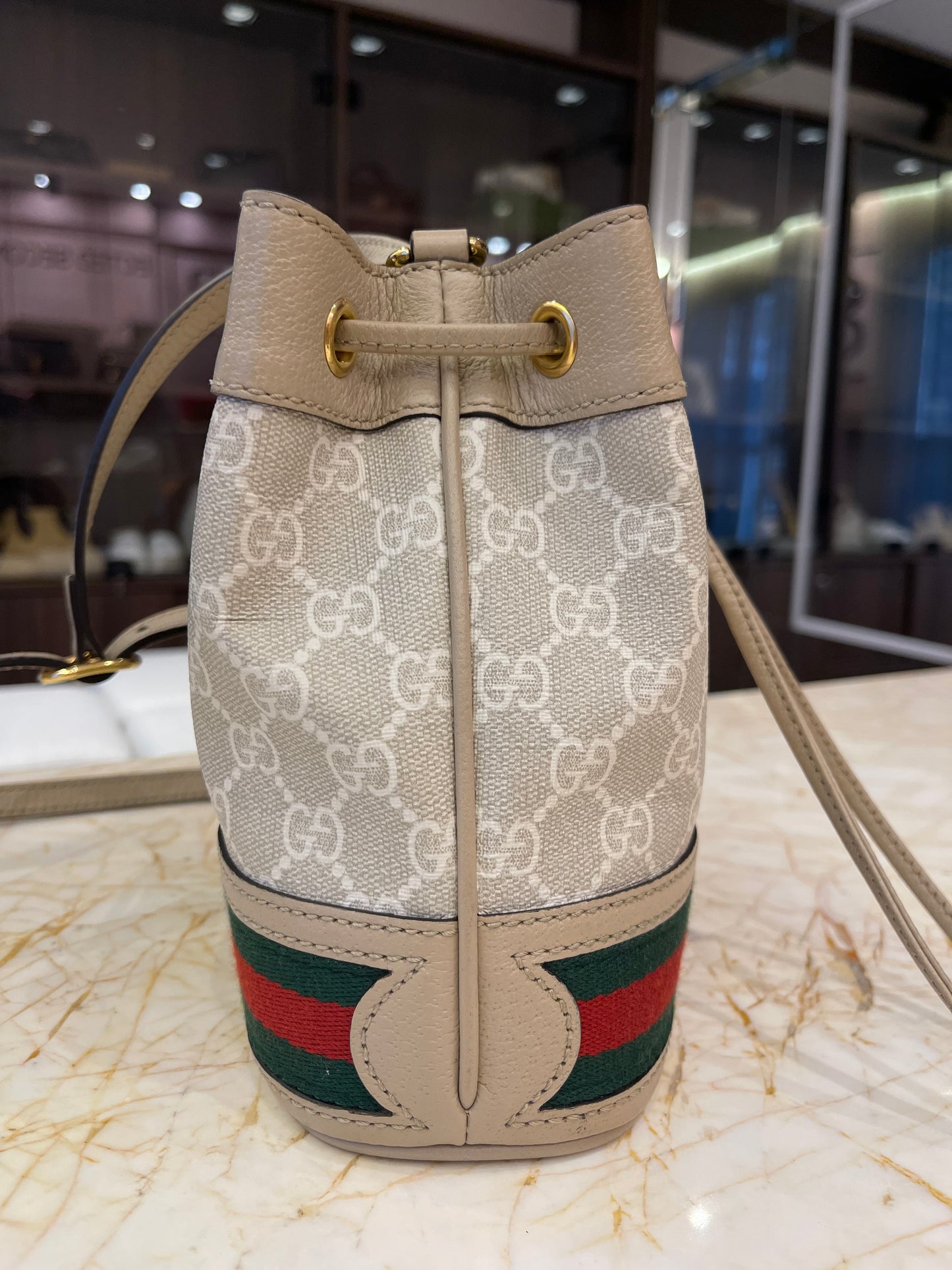 Gucci Ophidia Mini Bucket Monograma