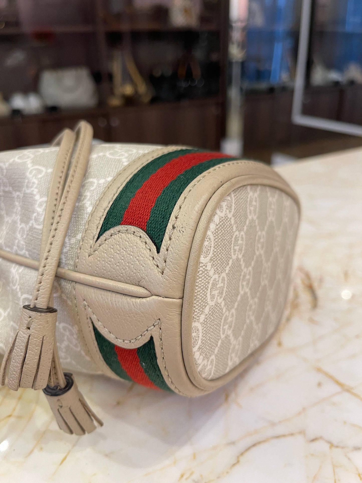 Gucci Ophidia Mini Bucket Monograma