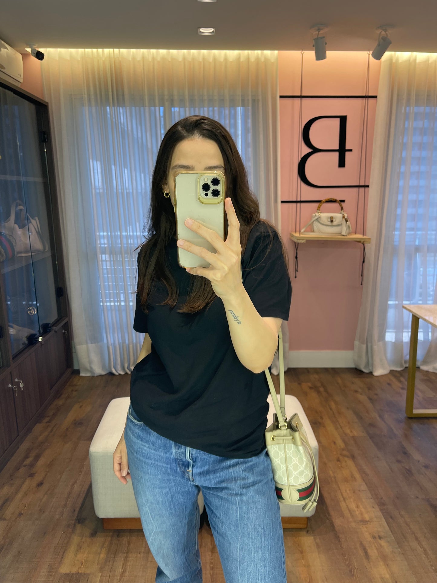 Gucci Ophidia Mini Bucket Monograma