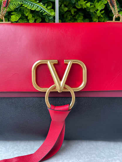 Valentino Garavani V Ring em Couro