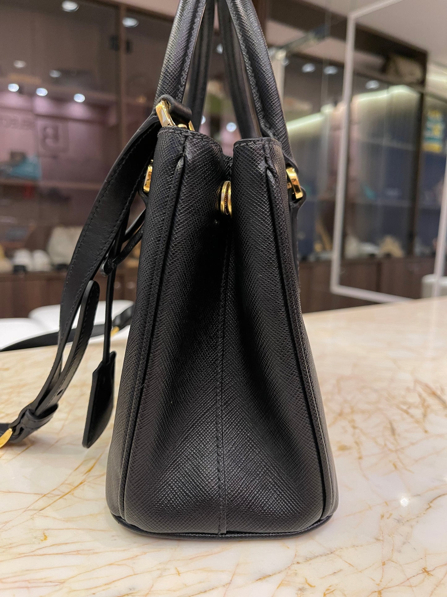 Prada Galleria Mini Tote Preta