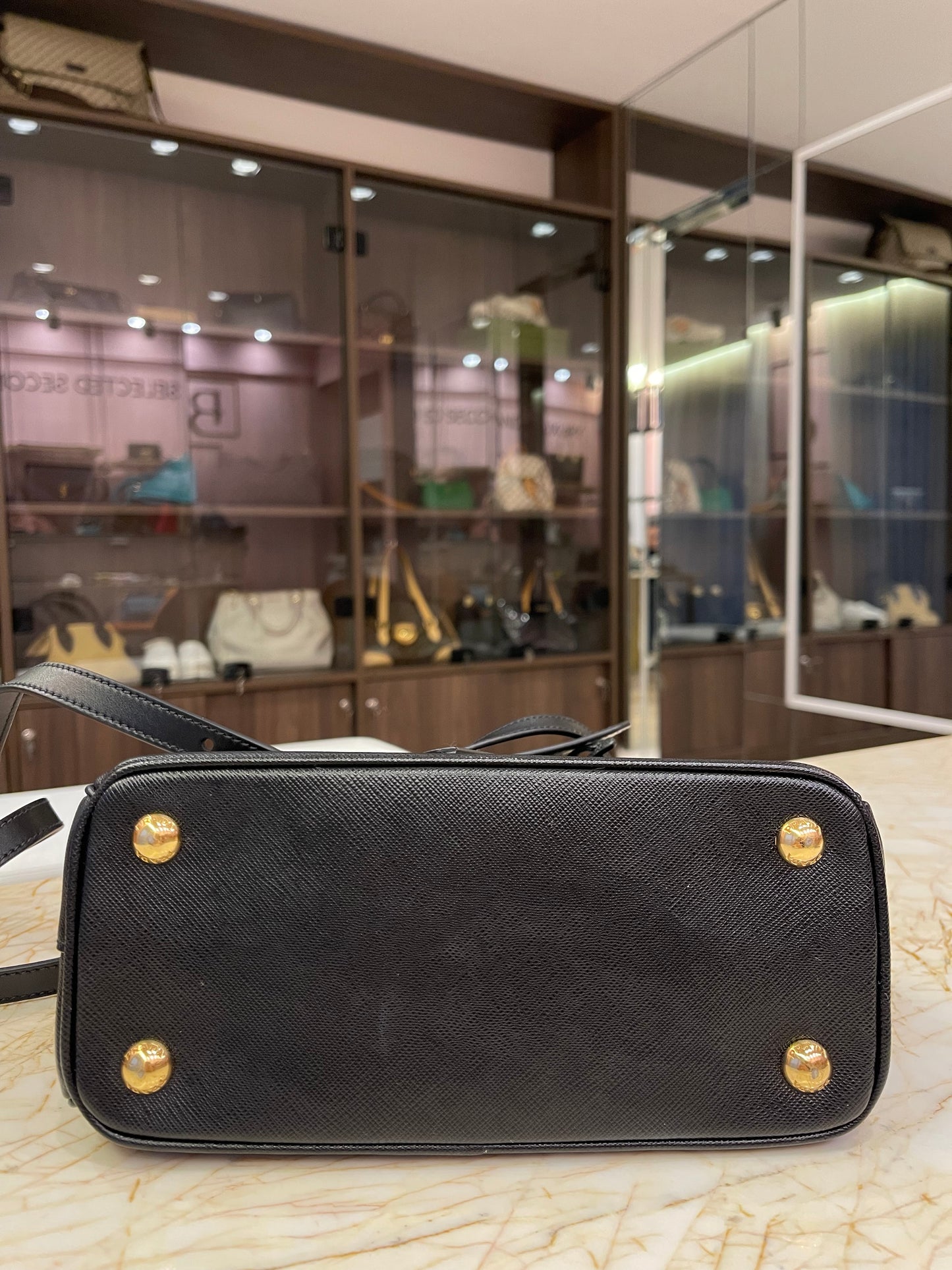 Prada Galleria Mini Tote Preta