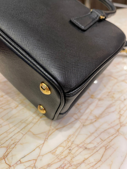 Prada Galleria Mini Tote Preta