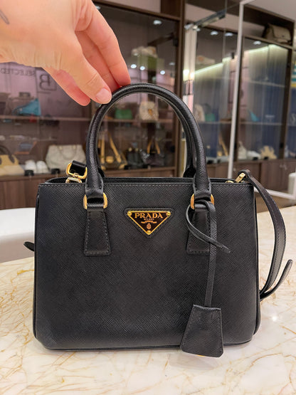 Prada Galleria Mini Tote Preta