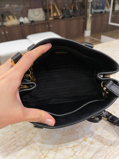 Prada Galleria Mini Tote Preta