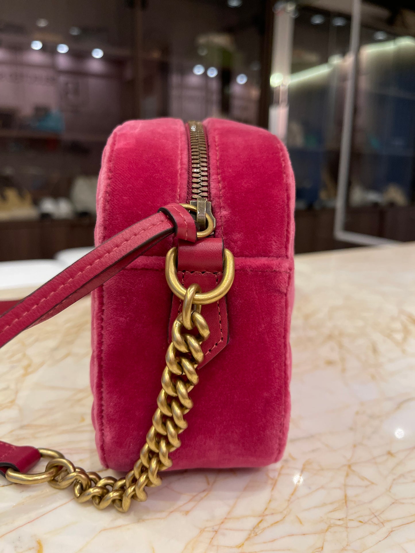 Gucci Marmont GG Camera Bag Rosa