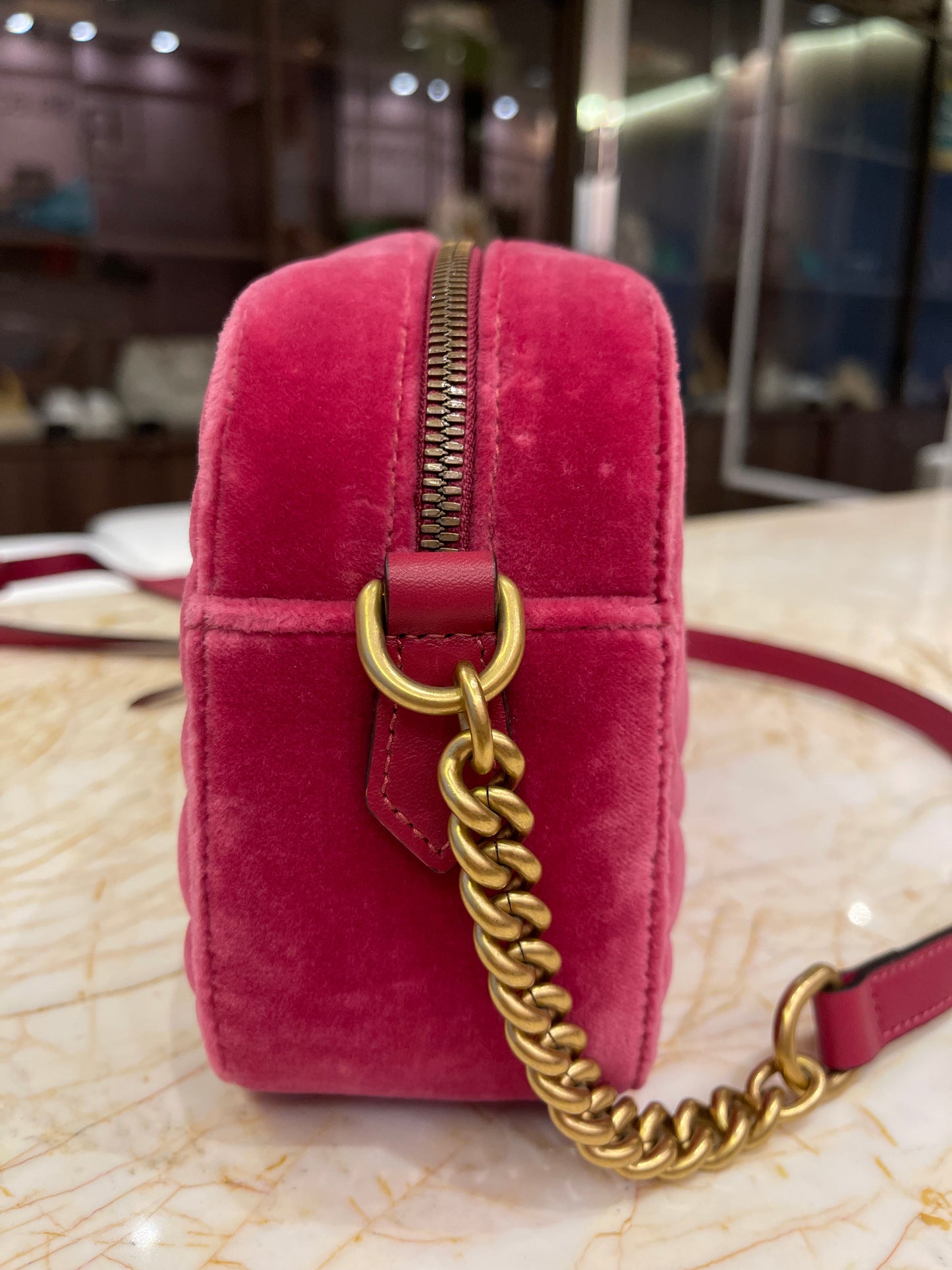 Gucci Marmont GG Camera Bag Rosa
