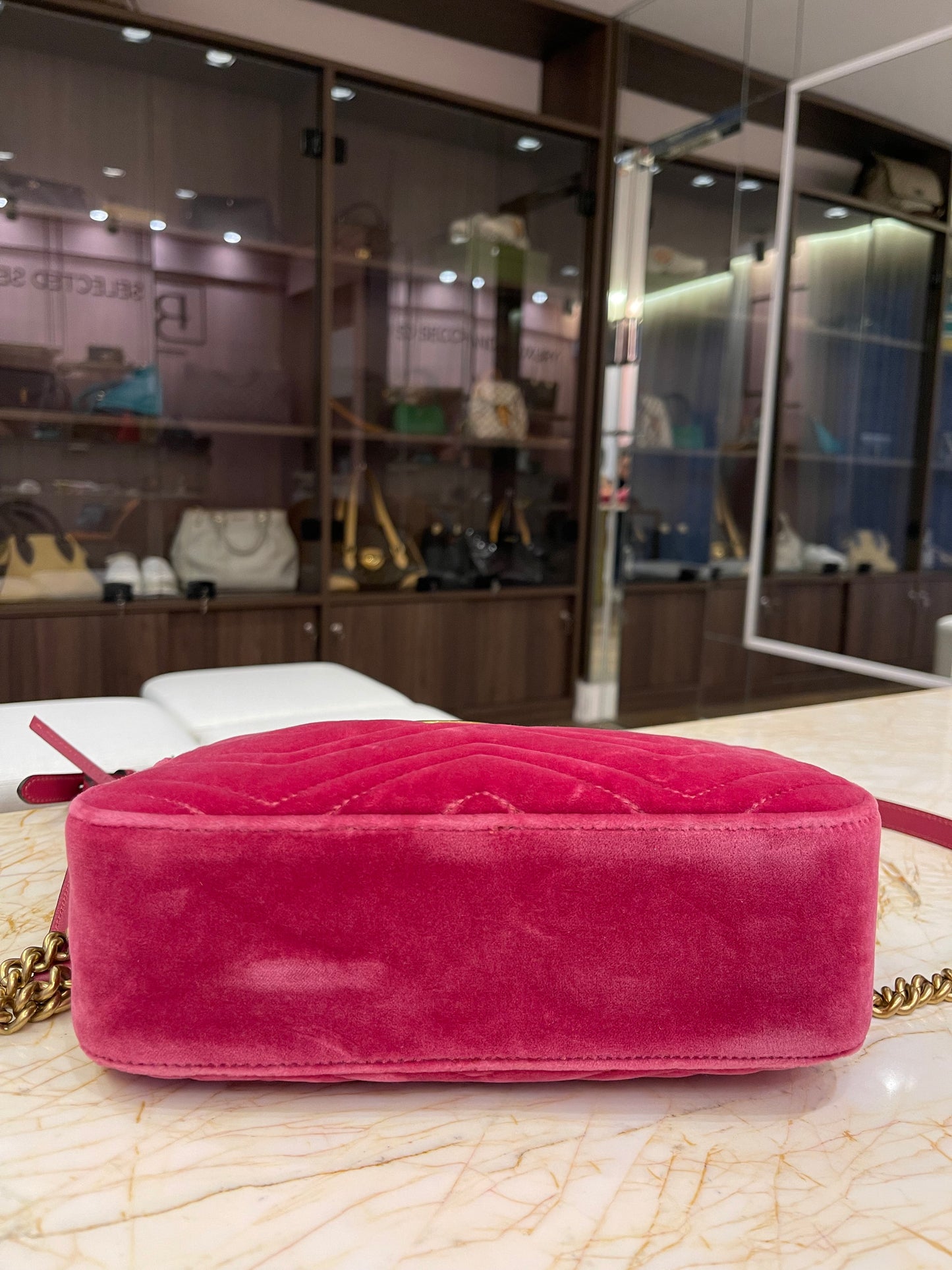 Gucci Marmont GG Camera Bag Rosa