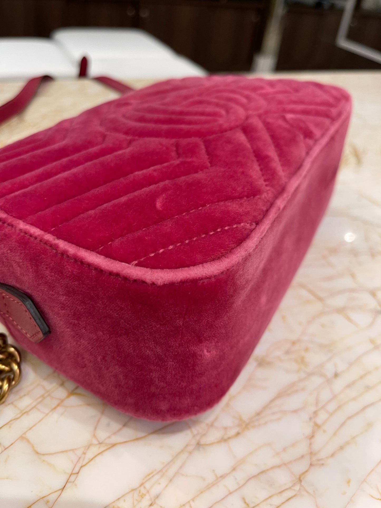 Gucci Marmont GG Camera Bag Rosa