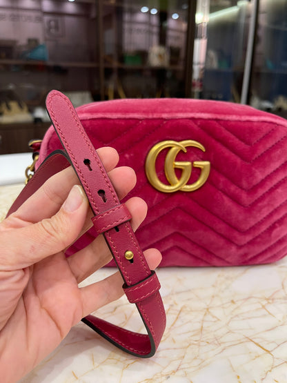 Gucci Marmont GG Camera Bag Rosa