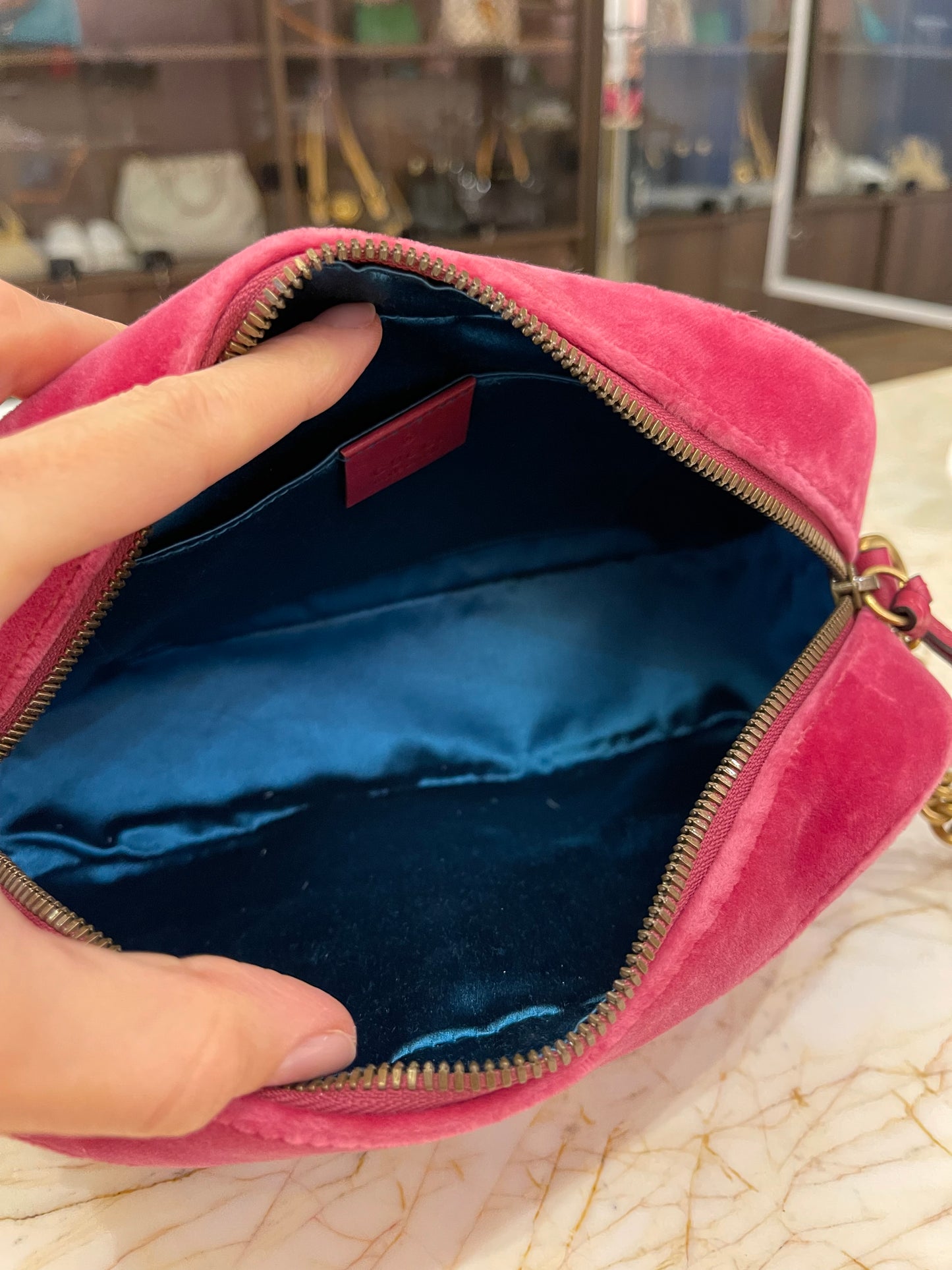 Gucci Marmont GG Camera Bag Rosa