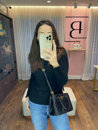 Prada Galleria Mini Tote Preta