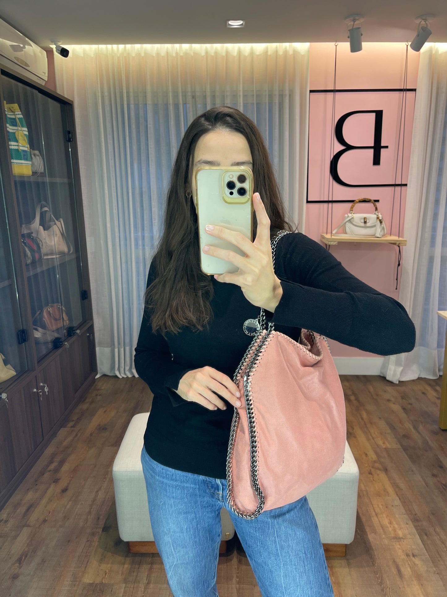 Stella McCartney Falabella Fold Over Rosa