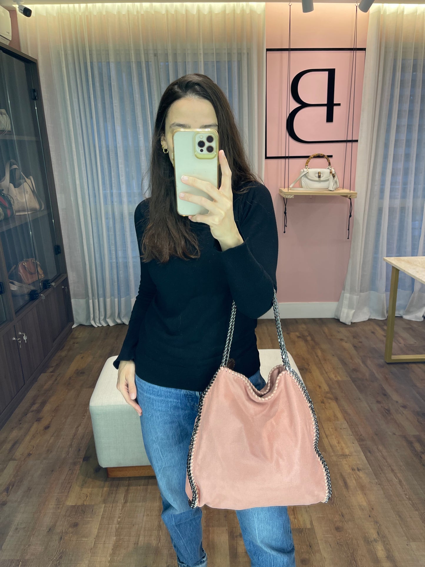 Stella McCartney Falabella Fold Over Rosa