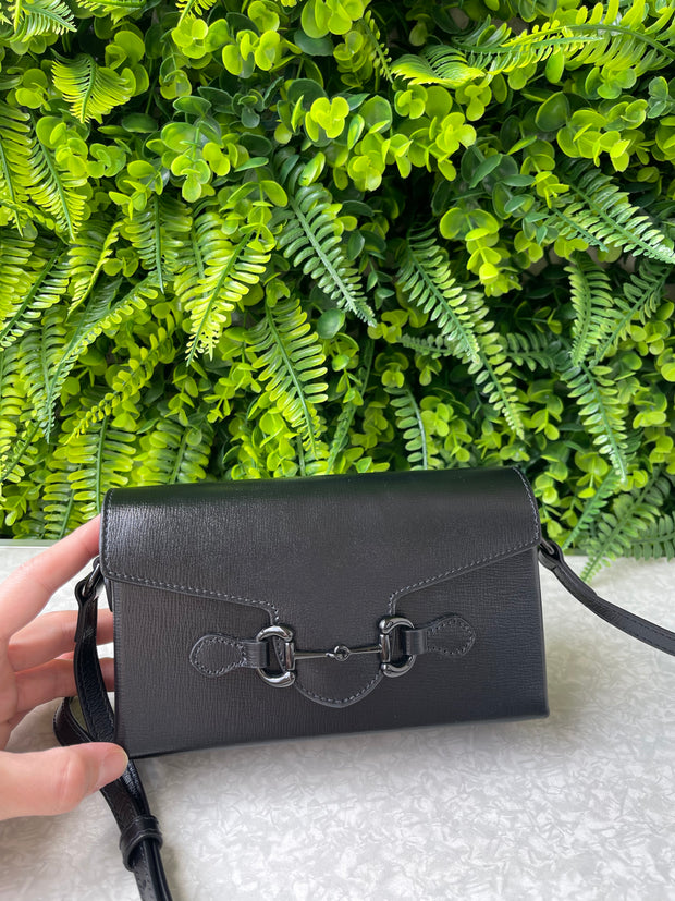 Gucci Horsebit 1955 Crossbody Preta