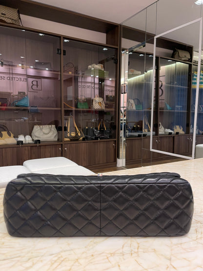 Chanel Surpique Chevron Single Flap