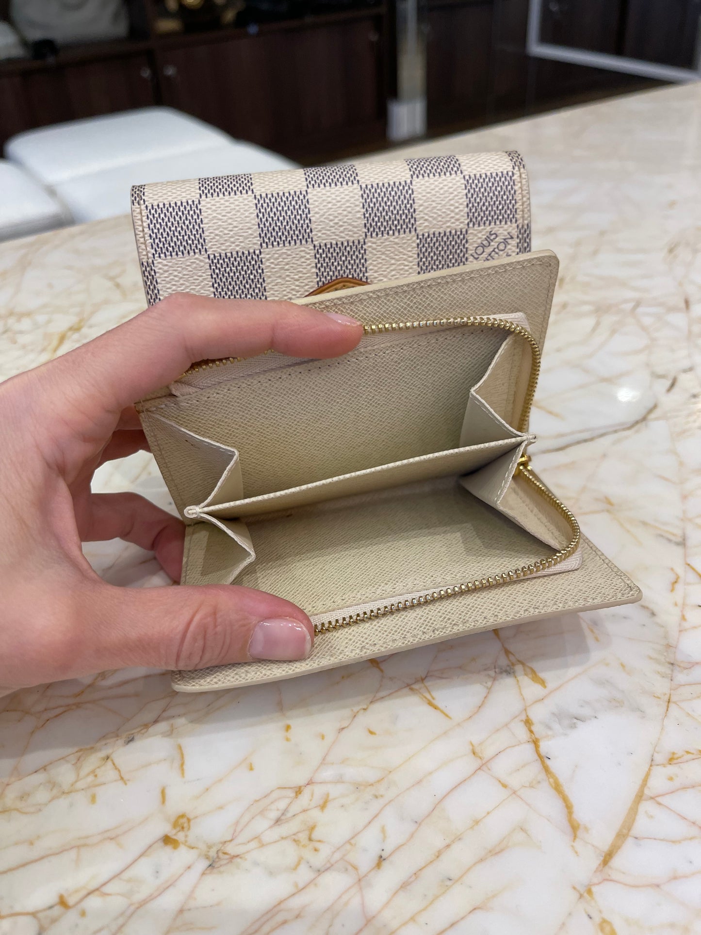 Carteira Louis Vuitton Joey Damier Azur