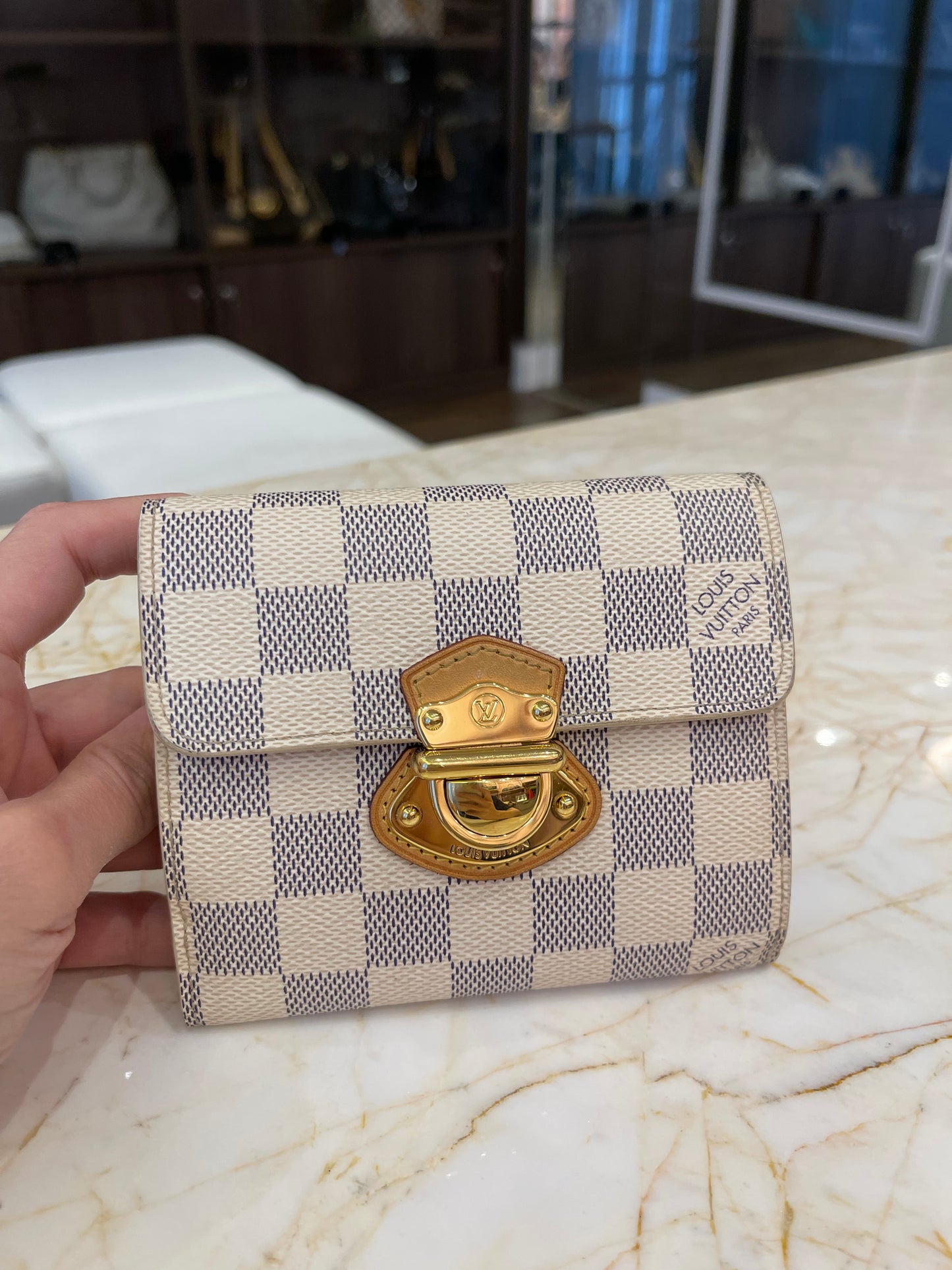 Carteira Louis Vuitton Joey Damier Azur