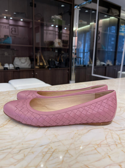 Sapatilha Bottega Veneta Intrecciato Rosa