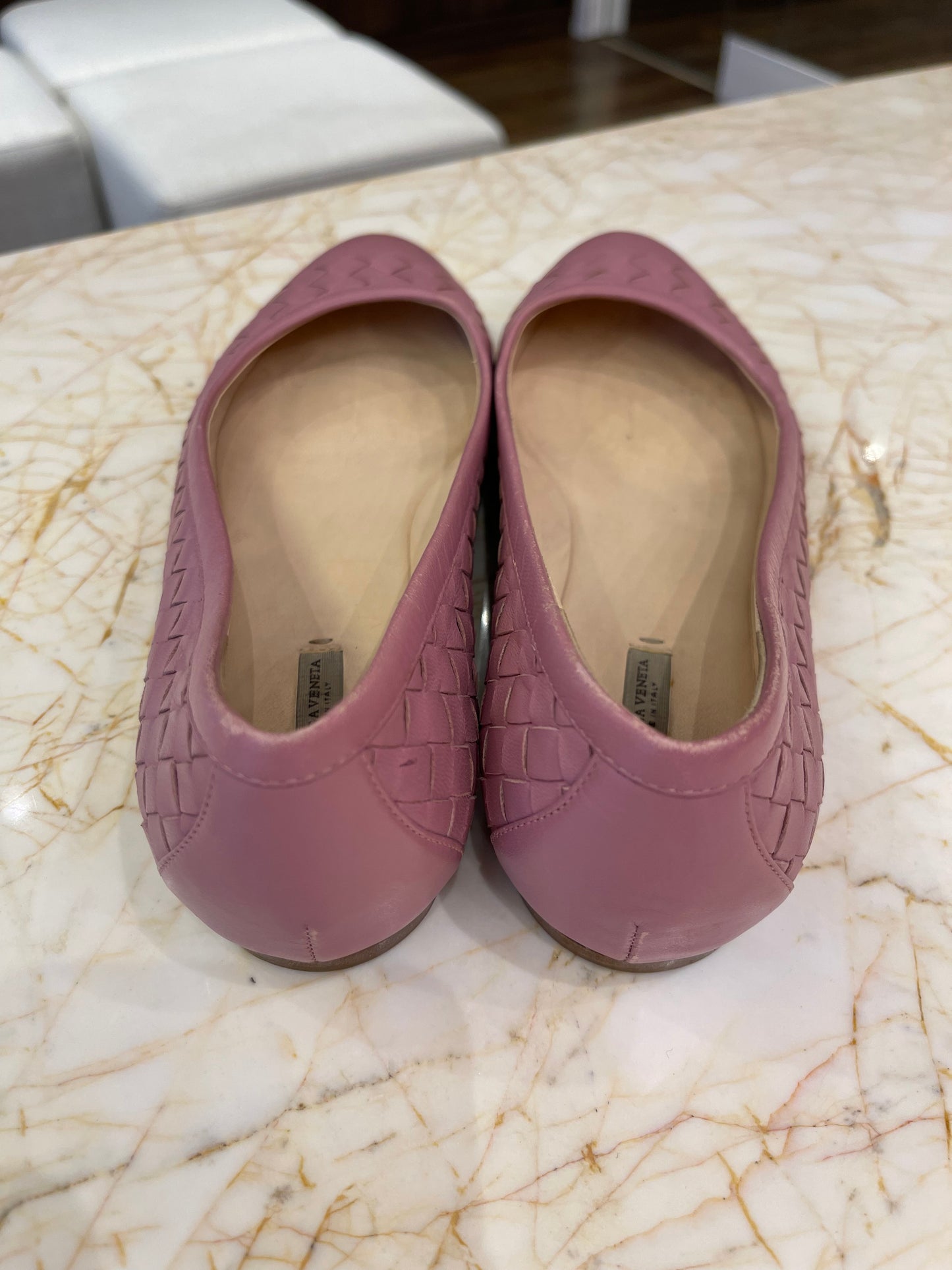 Sapatilha Bottega Veneta Intrecciato Rosa
