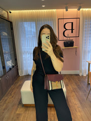 Burberry Haymarket Crossbody Vinho