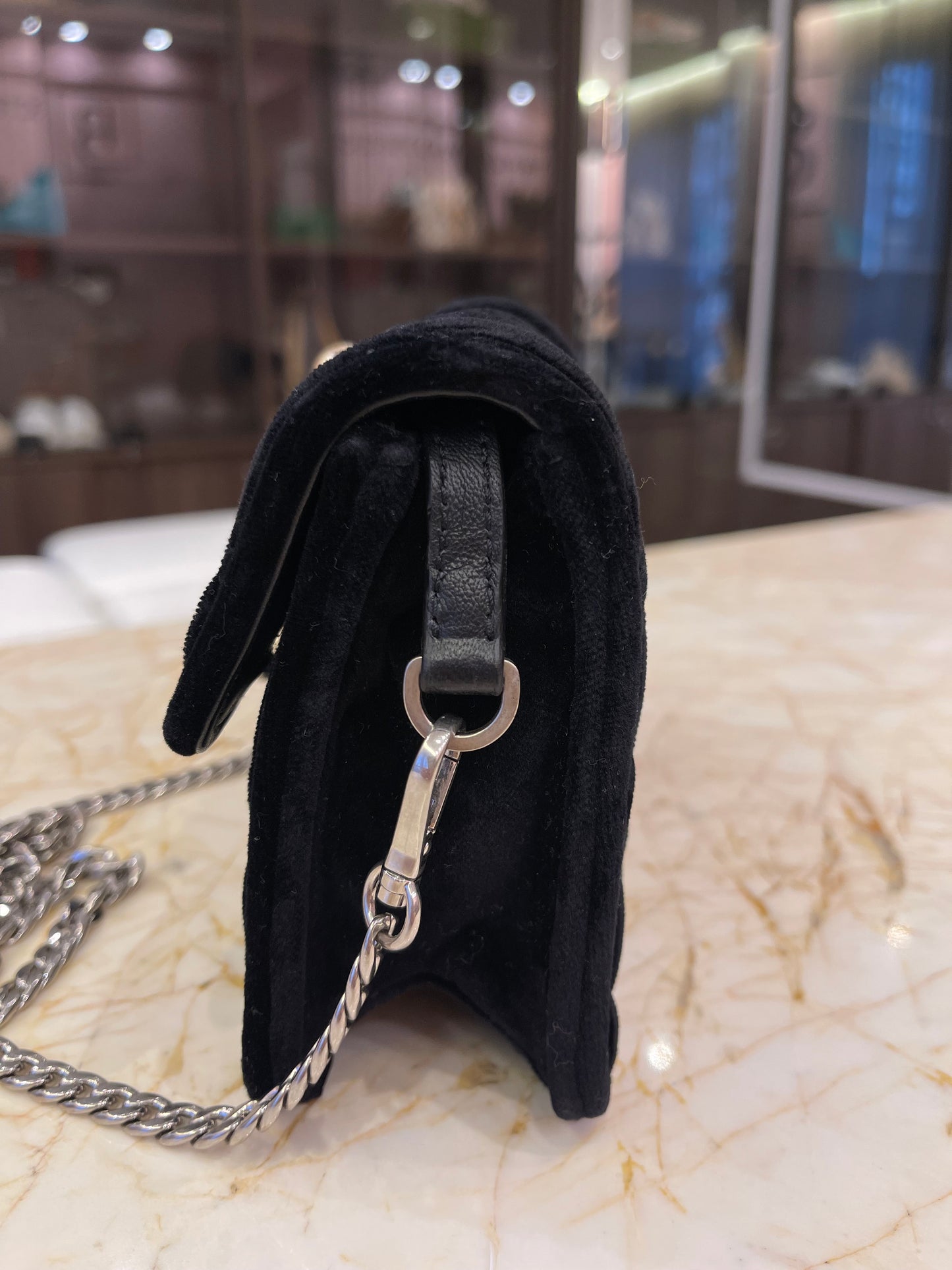 Miu Miu Crystal Velvet Chain