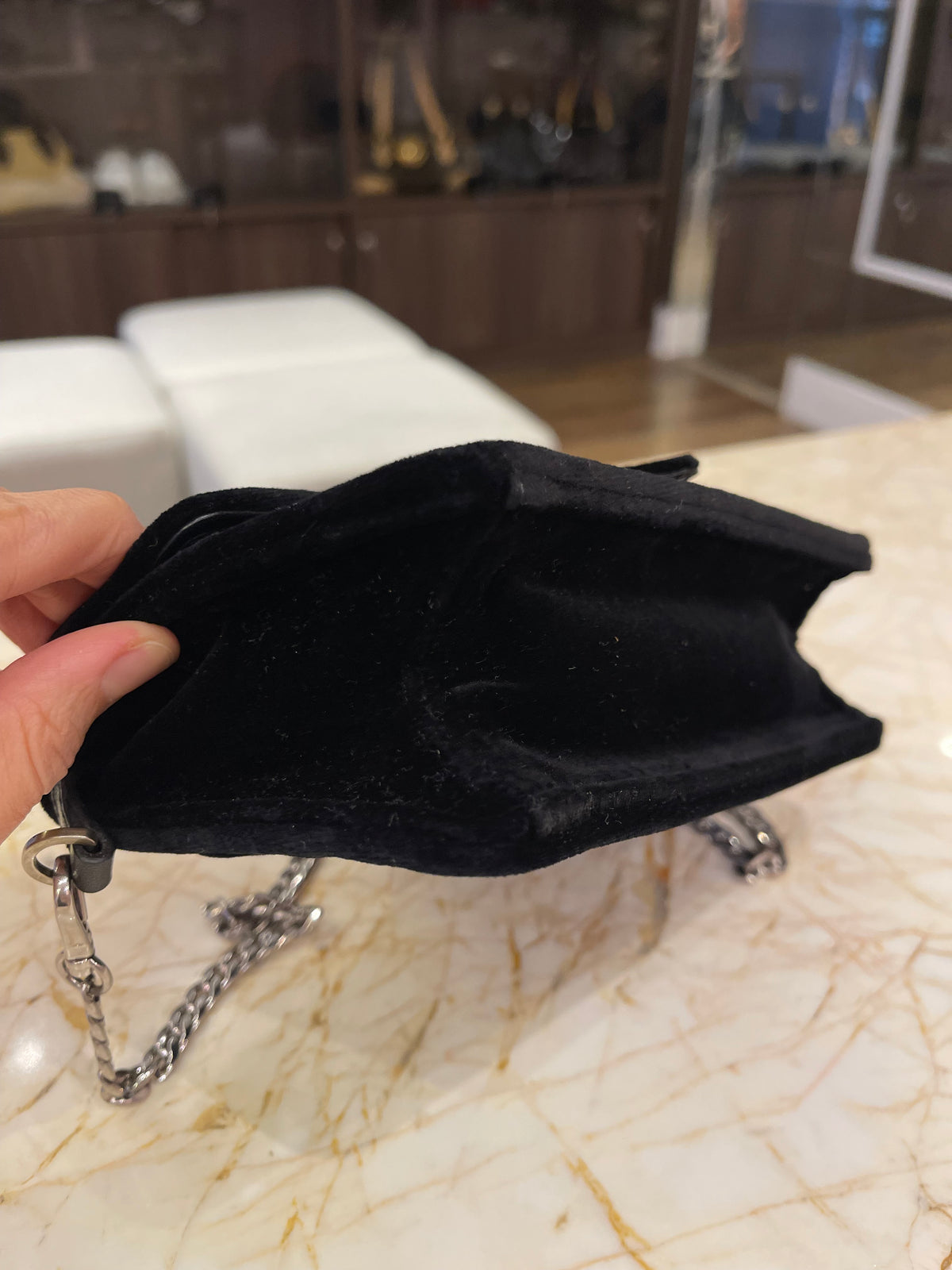 Miu Miu Crystal Velvet Chain