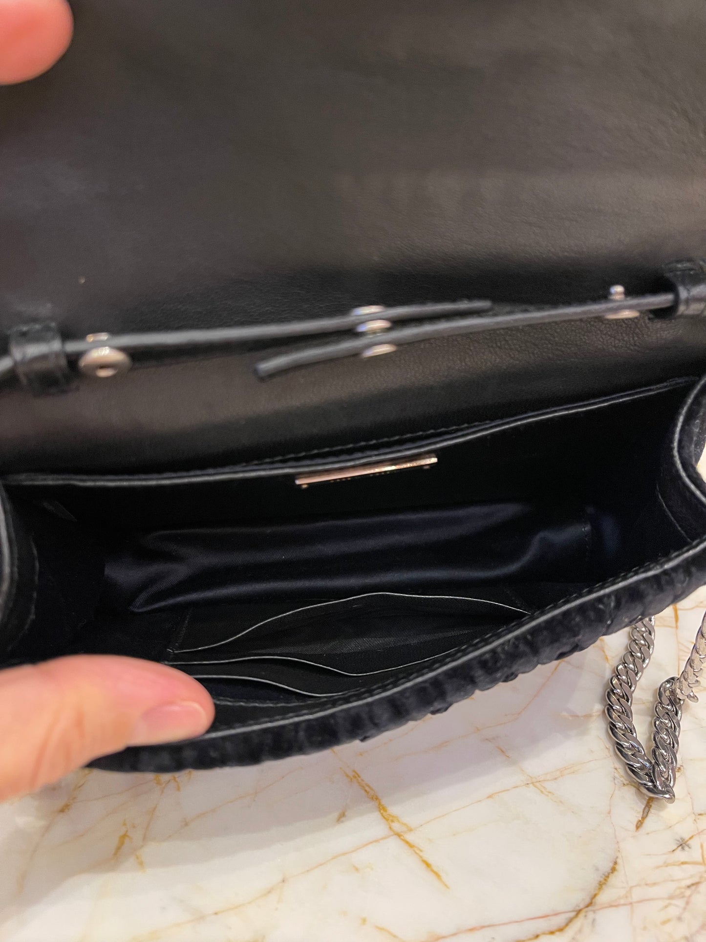 Miu Miu Crystal Velvet Chain