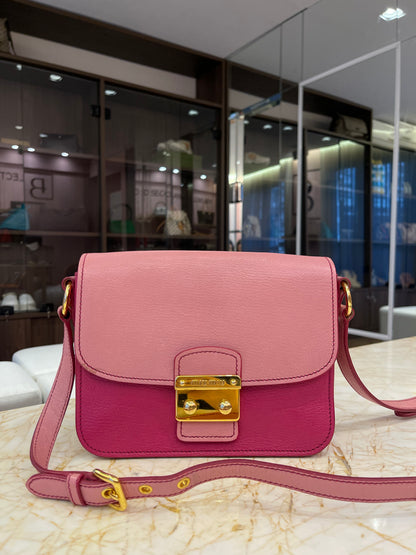 Miu Miu Madras Push Lock Bicolor