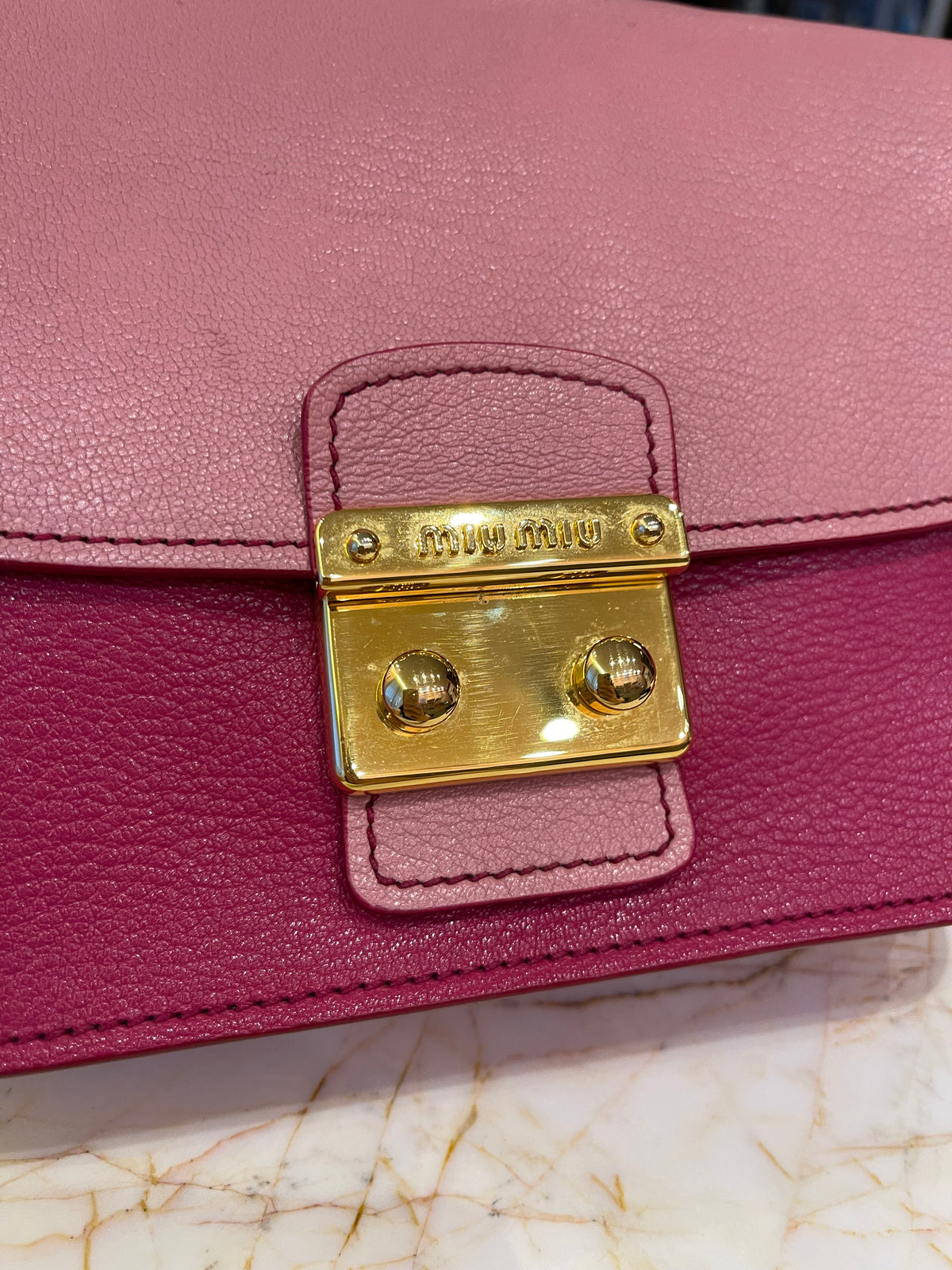 Miu Miu Madras Push Lock Bicolor