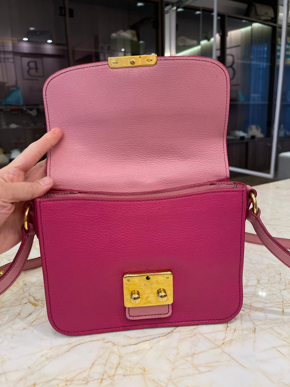 Miu Miu Madras Push Lock Bicolor