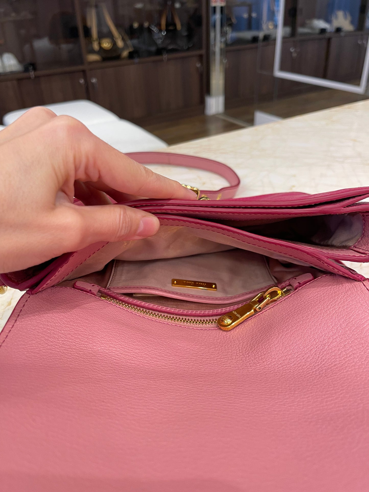 Miu Miu Madras Push Lock Bicolor