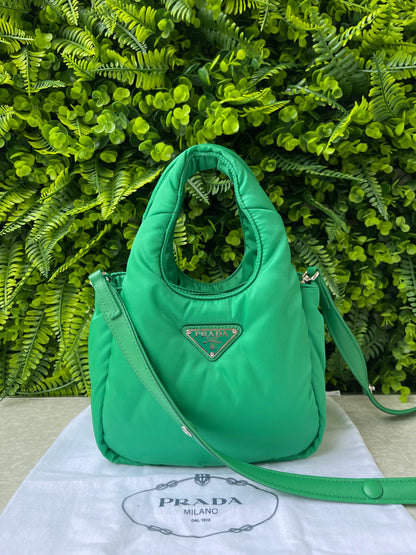 Prada Re-nylon Soft Puffer Verde