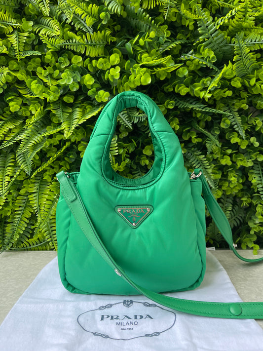 Prada Re-nylon Soft Puffer Verde