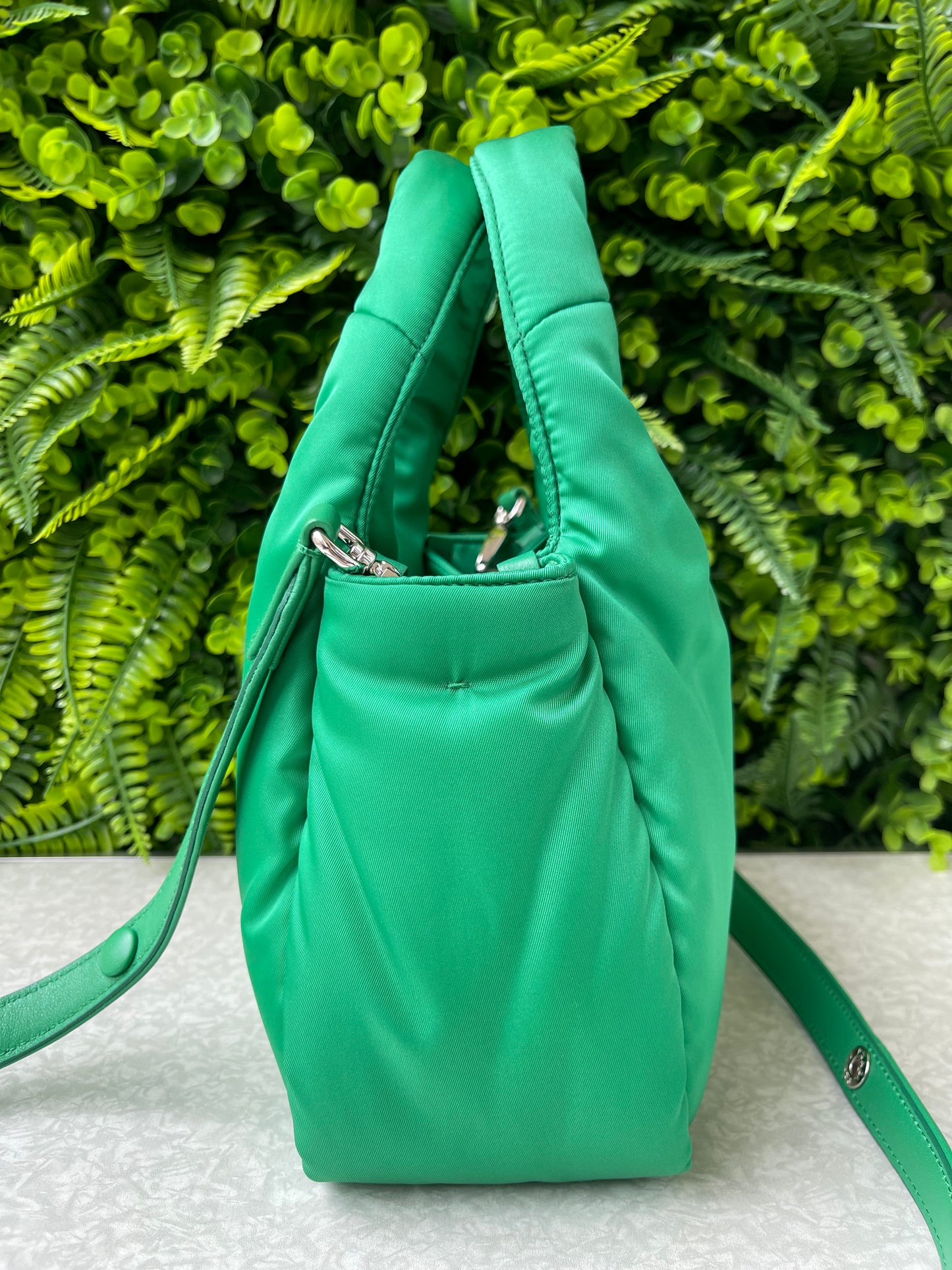 Prada Re-nylon Soft Puffer Verde