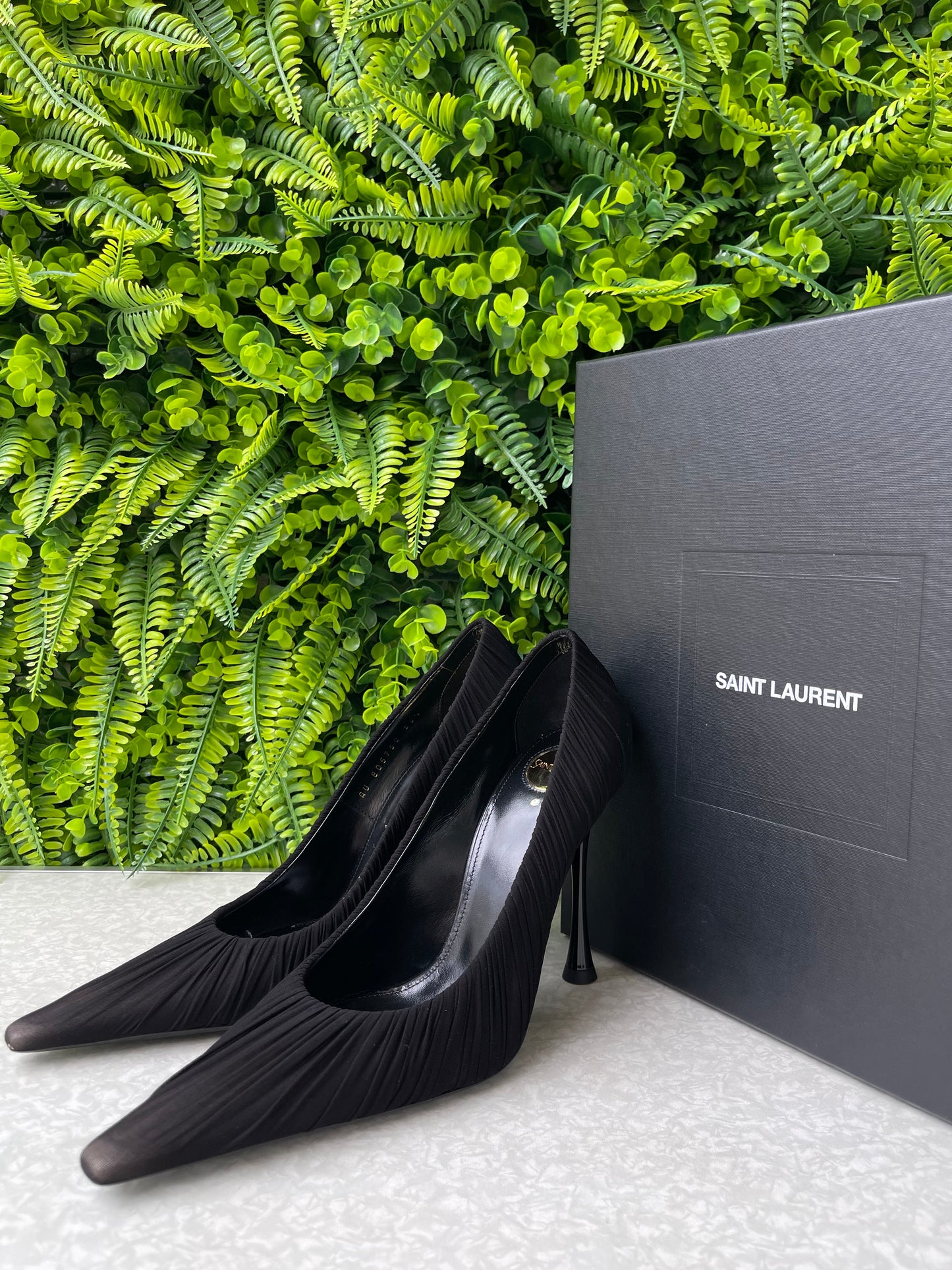 Sapato Scarpin YSL Slingback Preto