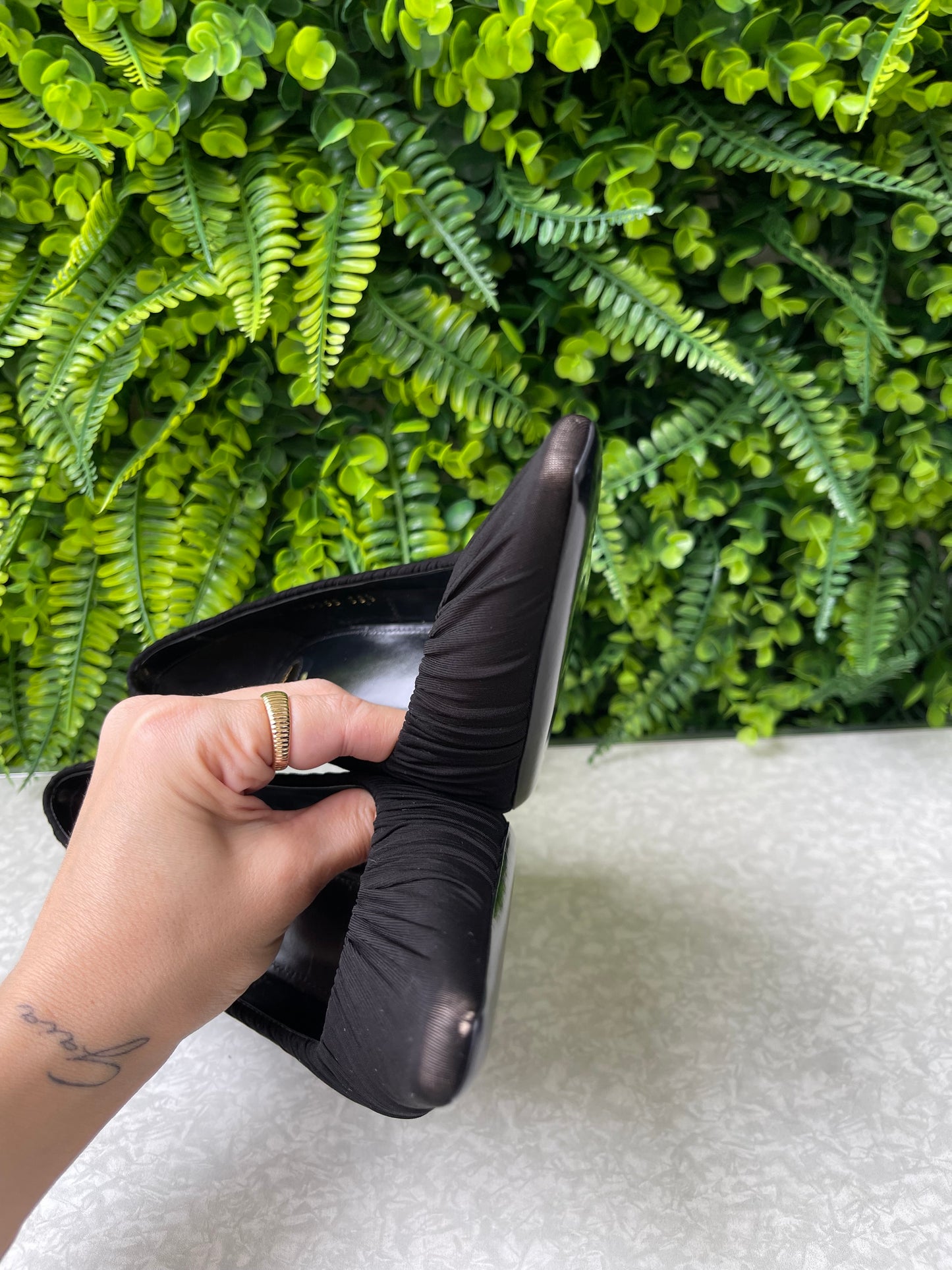 Sapato Scarpin YSL Slingback Preto