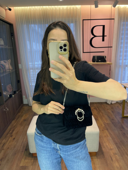 Miu Miu Crystal Velvet Chain