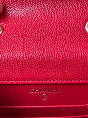 Chanel Caviar Quilted Phone Bag Vermelha