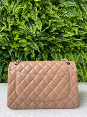 Chanel Double Flap Jumbo Lambskin Marrom