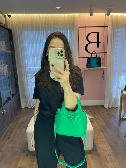 Prada Re-nylon Soft Puffer Verde