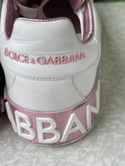 Tênis Dolce & Gabbana Portofino Rosa e Branco