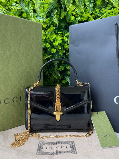 Gucci Sylvie 1969 Verniz Preta