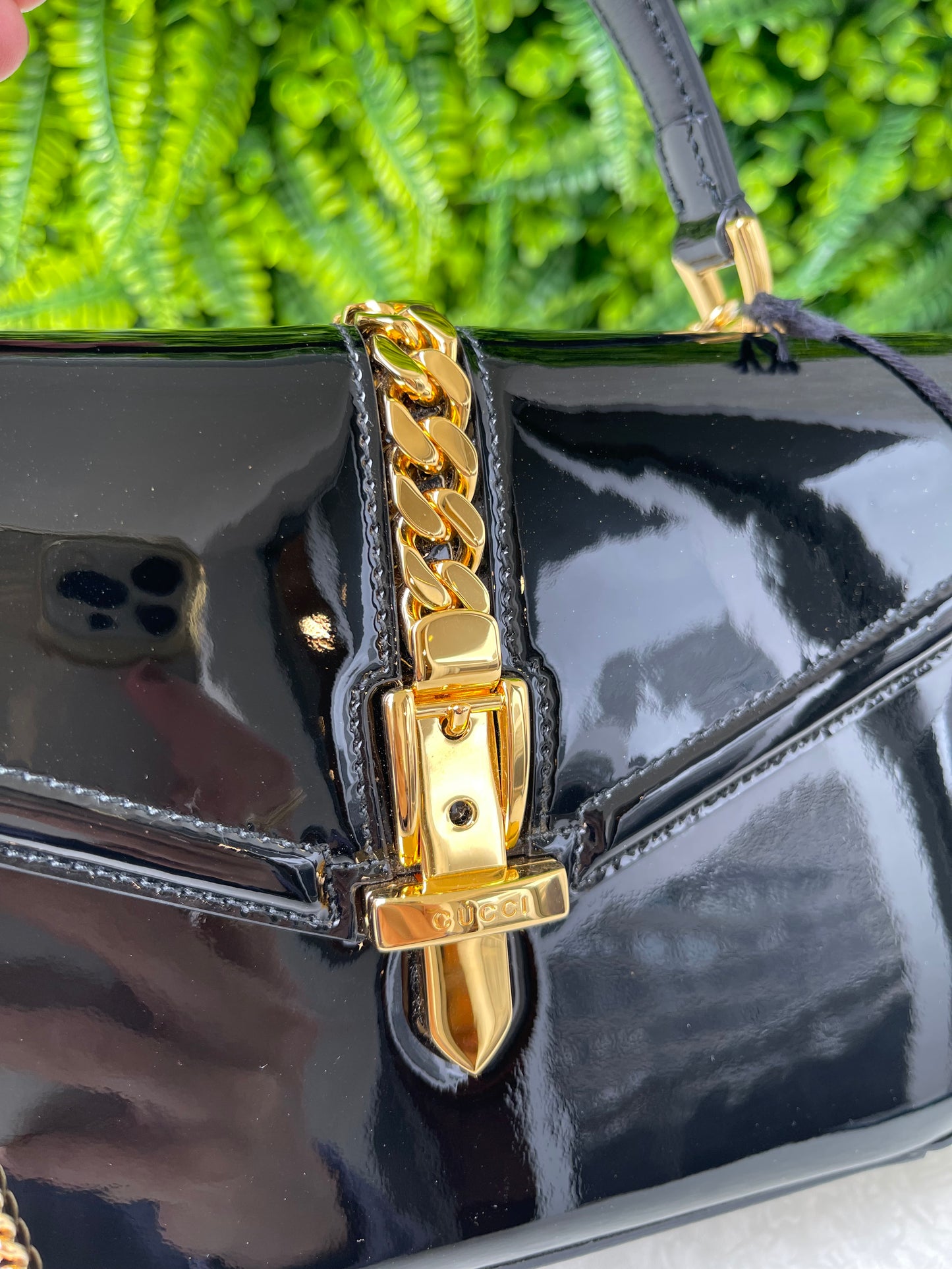 Gucci Sylvie 1969 Verniz Preta